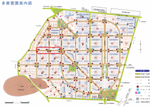 map_しだれ桜並木_多磨霊園